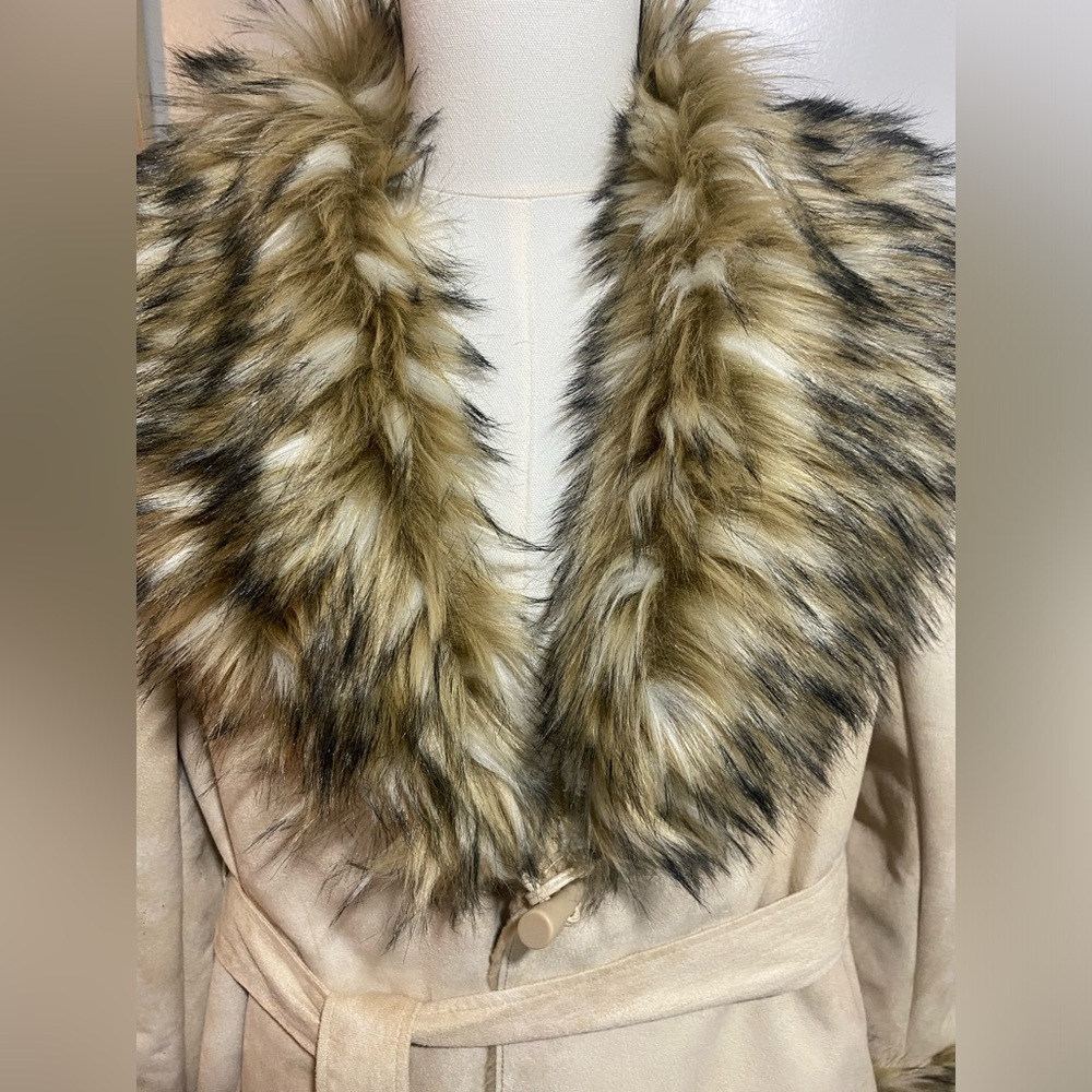 Carlo Pozzi Collection Faux Fur coat SZ L - Picture 7 of 11